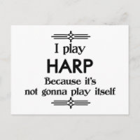 Harpe - Joue Elle-Même Musique Deco Drôle
