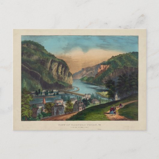 Carte Postale Harpers Ferry Jefferson County West Virginia 1859 (Devant)