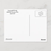 Carte Postale Harpersfield Pont couvert Ashtabula Comté Ohio (Dos)