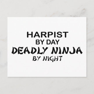 Carte Postale Harpist Deadt Ninja par nuit