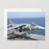 Carte postale Harrier AV-8B (Devant / Derrière)