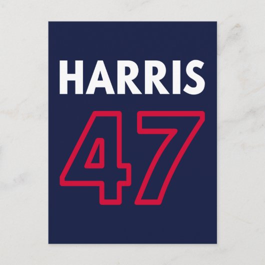 Carte Postale Harris 47 III - Kamala Harris Pour Président (Devant)
