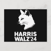 Carte Postale Harris Waltz 2024 Election Funny Cat Kamala Tim (Devant)