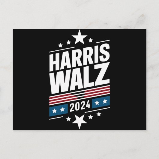 Carte Postale Harris Waltz 2024 Kamala Harris Tim Waltz 2024 (Devant)