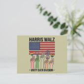 Carte Postale Harris Waltz 2024 Unité sur division (Debout devant)