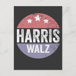 Carte Postale Harris Walz 2024 Élection Kamala Tim Waltz Amériqu
