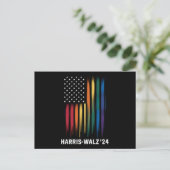 Carte Postale Harris Walz 2024 Election Kamala Tim Waltz LGBT (Debout devant)
