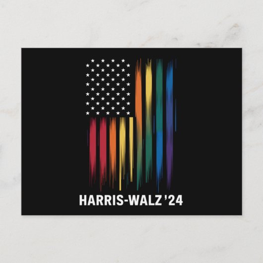 Carte Postale Harris Walz 2024 Election Kamala Tim Waltz LGBT (Devant)