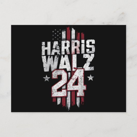 Carte Postale Harris Walz 2024 Kamala Harris 2024 Tim Walz 2024  (Devant)