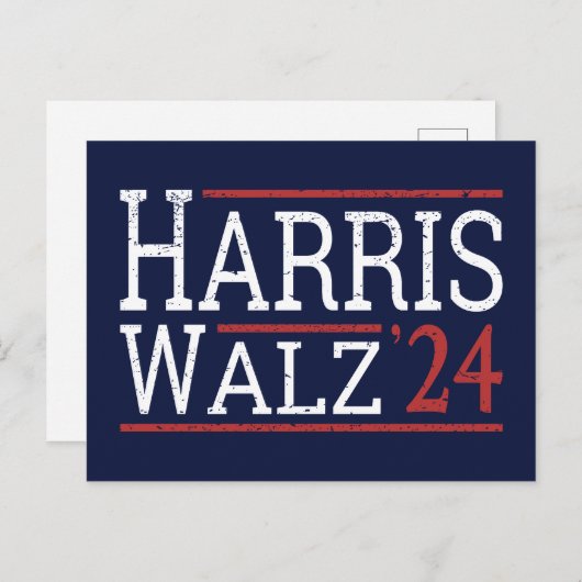 Carte Postale Harris Walz Election 2024 I (Devant / Derrière)