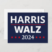 Carte Postale Harris Walz Election 2024 III (Devant / Derrière)