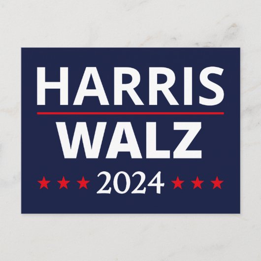 Carte Postale Harris Walz Election 2024 III (Devant)
