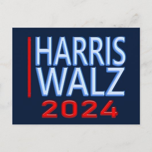 Carte Postale Harris Walz Élection Présidentielle 2024 (Devant)