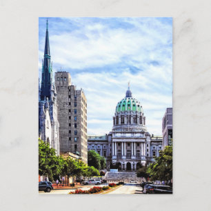 Carte Postale Harrisburg PA - Capitol vu de State Street