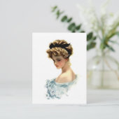 Carte Postale Harrison Fisher Girl en bleu (Debout devant)