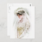 Carte Postale Harrison Fisher : La mariée (Devant / Derrière)
