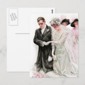 Carte Postale Harrison Fisher : Le Mariage (Devant / Derrière)