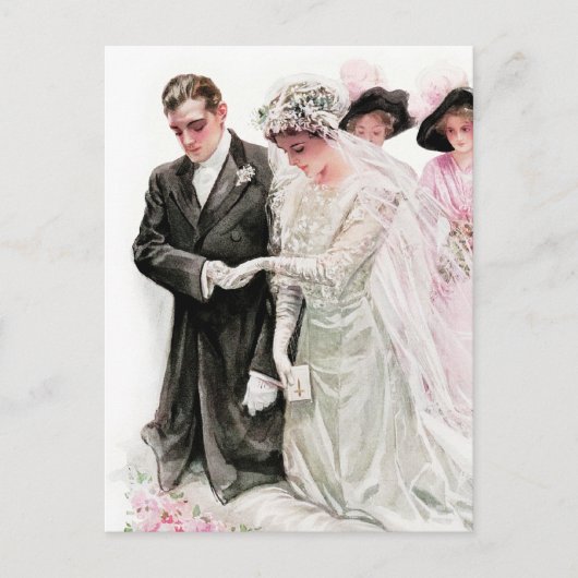 Carte Postale Harrison Fisher : Le Mariage (Devant)