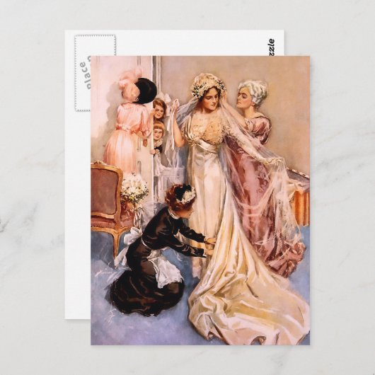 Carte Postale Harrison Fisher : Mariage (Devant / Derrière)