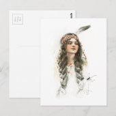 Carte Postale Harrison Fisher Song de Hiawatha Minnehaha (Devant / Derrière)