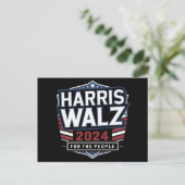 Carte Postale HarrisWaltz 2024 Shirt KamalaHarris TimWaltz 2024 (Debout devant)