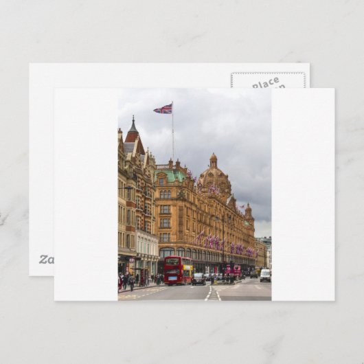 Carte Postale Harrods de Knightsbridge (Devant / Derrière)