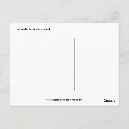 Carte Postale Harrogate, Yorkshire, Angleterre (Dos)