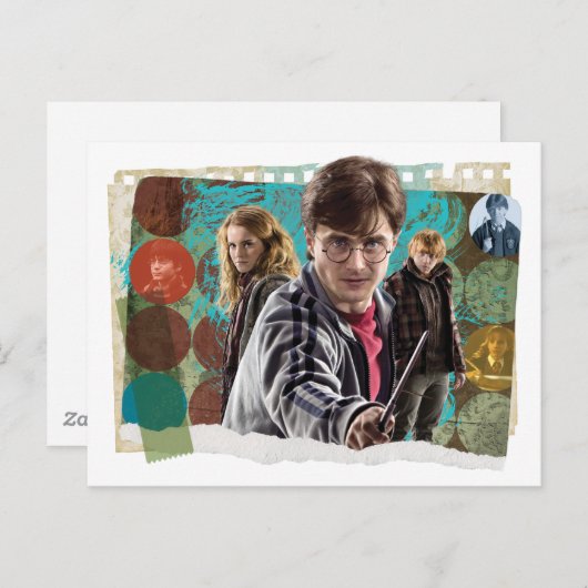 Carte Postale Harry, Hermione et Ron 1 (Devant / Derrière)