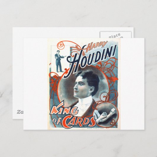 Carte Postale Harry Houdini (Devant / Derrière)