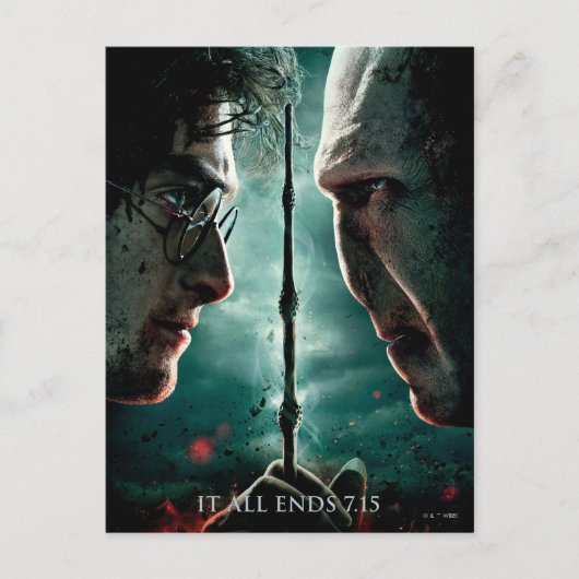 Carte Postale Harry Potter 7 Partie 2 - Harry contre Voldemort (Devant)