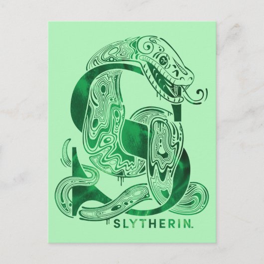 Carte Postale Harry Potter | Aguamenti SLYTHERIN™ Graphique (Devant)