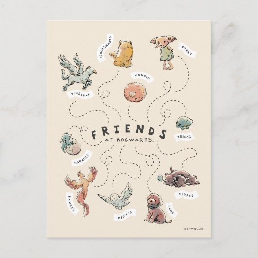 Carte Postale HARRY POTTER™ | Amis de Poudlard (Devant)