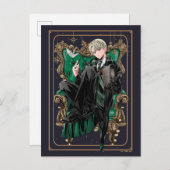 Carte Postale HARRY POTTER™ | Anime Draco Malfoy Assis (Devant / Derrière)