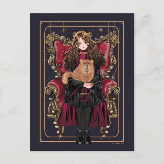 Carte Postale HARRY POTTER™ | Anime Hermione Granger assis (Devant)