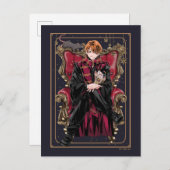 Carte Postale HARRY POTTER™ | Anime Ron Weasley Assis (Devant / Derrière)