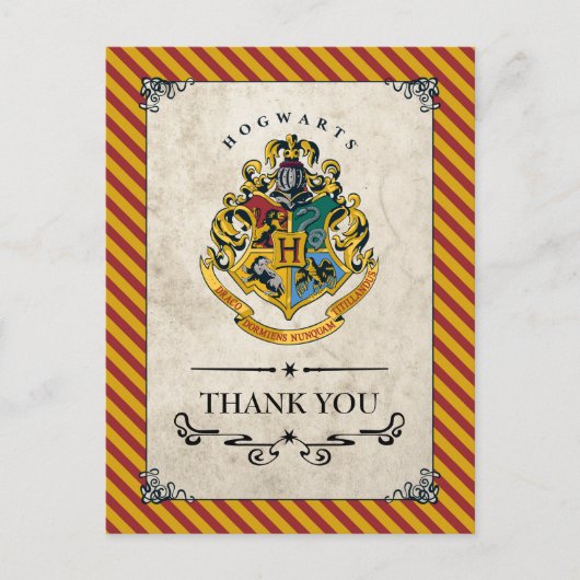 Carte Postale Harry Potter | Anniversaire de Hogwarts Merci (Devant)