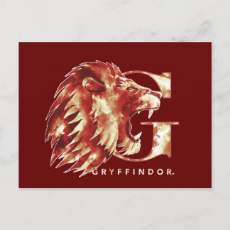 Carte Postale Harry Potter | Aquarelle Lion GRYFFINDOR™
