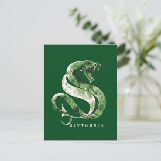 Carte Postale Harry Potter | Aquarelle SLYTHERIN™ (Debout devant)