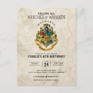 Carte Postale Harry Potter Armoiries de Poudlard Anniversaire