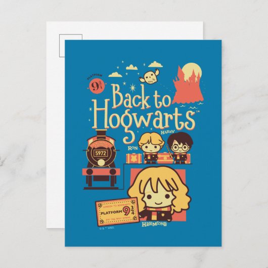 CARTE POSTALE HARRY POTTER™ | BACK TO HOGWARTS™ (Devant / Derrière)