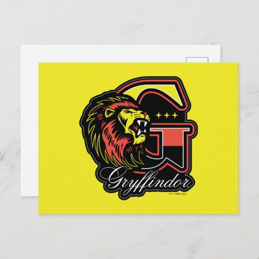 Carte Postale HARRY POTTER™ | Badge Athlétique de GRYFFONDOR™ (Devant / Derrière)