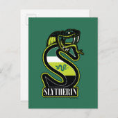 CARTE POSTALE HARRY POTTER™ | BADGE ATHLÉTIQUE SLYTHERIN™ (Devant / Derrière)