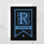Carte Postale Harry Potter| Bannière du monogramme de Ravenclaw (Devant / Derrière)
