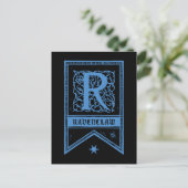 Carte Postale Harry Potter| Bannière du monogramme de Ravenclaw (Debout devant)