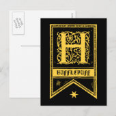 Carte Postale Harry Potter | Bannière Monogramme de Poufsouffle (Devant / Derrière)