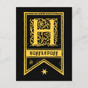 Carte Postale Harry Potter   Bannière Monogramme Hufflepuff