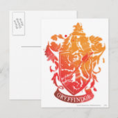 Carte Postale Harry Potter | Blason de Gryffondor - éclaboussé (Devant / Derrière)