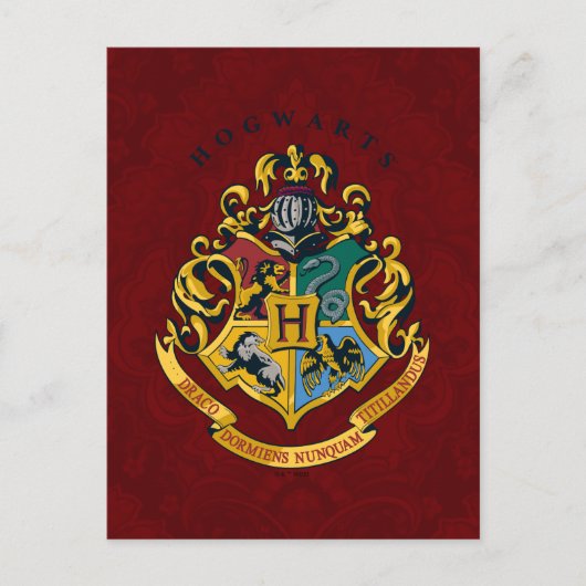 Carte Postale Harry Potter | Blason de Poudlard - Complet (Devant)