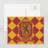 Carte Postale Harry Potter | Blason de QUIDDITCH™ Gryffindor (Devant / Derrière)