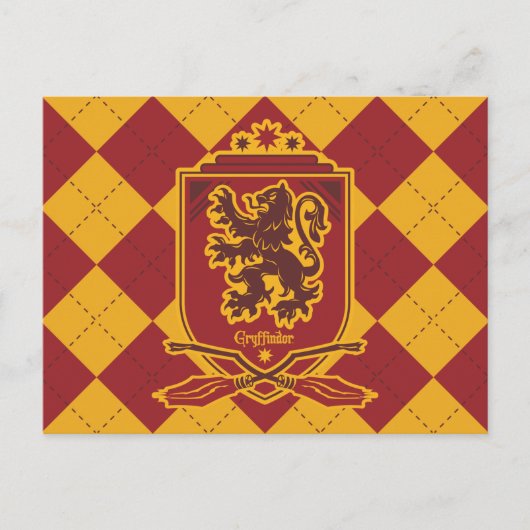 Carte Postale Harry Potter | Blason de QUIDDITCH™ Gryffindor (Devant)